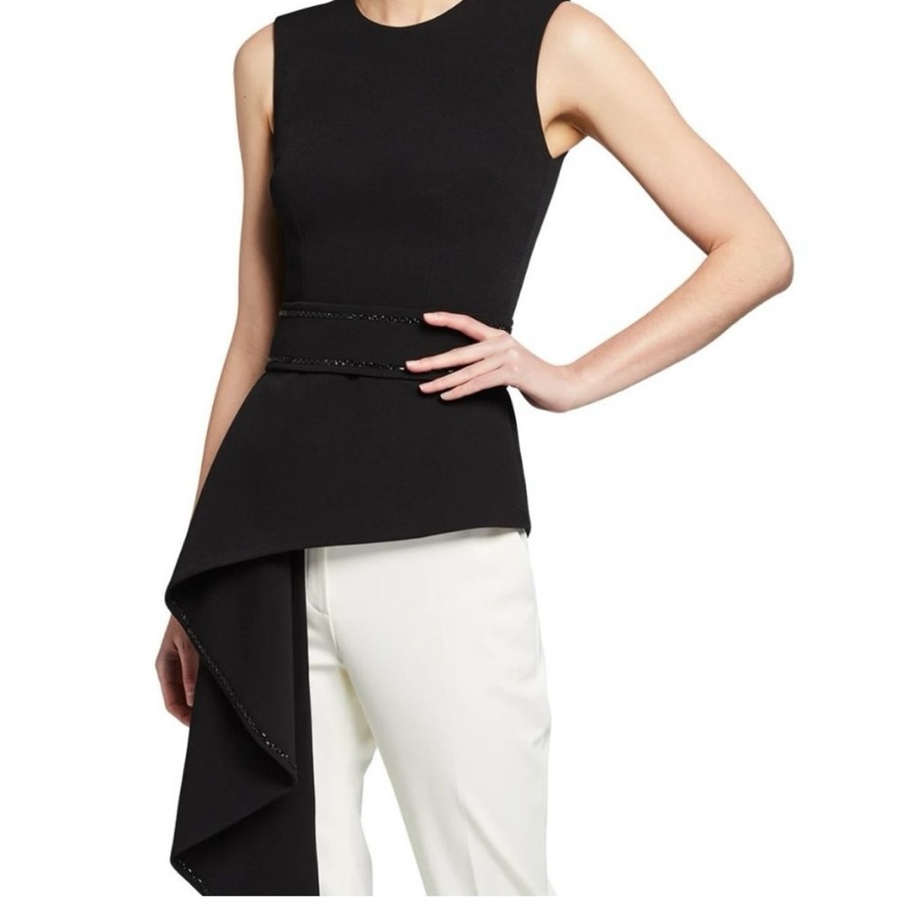 Saflyaa New With Tags Black Rhinestone Top With Matching Belt